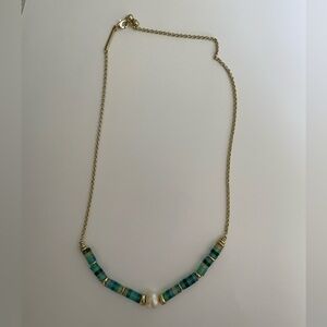 Kendra Scott Gold and Teal Necklace